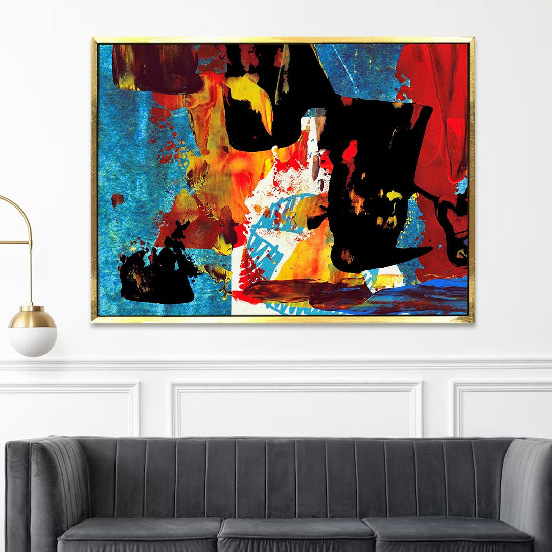 Framed Abstract Oil Pastel Style Wall Art Painting For Home and Hotels Wall Decoration (ABWA02)