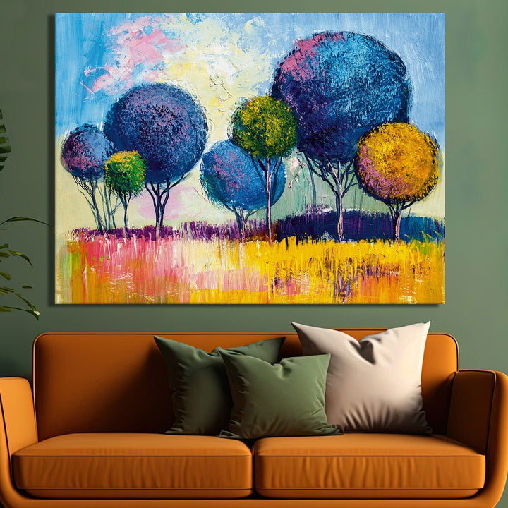 Framed Abstract Oil Pastel Style Wall Art Painting For Home and Hotels Wall Decoration (ABWA07)