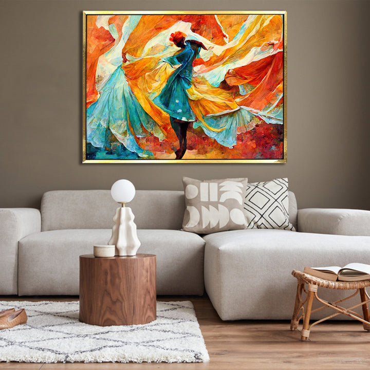 Framed Abstract Oil Pastel Style Wall Art Painting For Home and Hotels Wall Decoration (ABWA13)