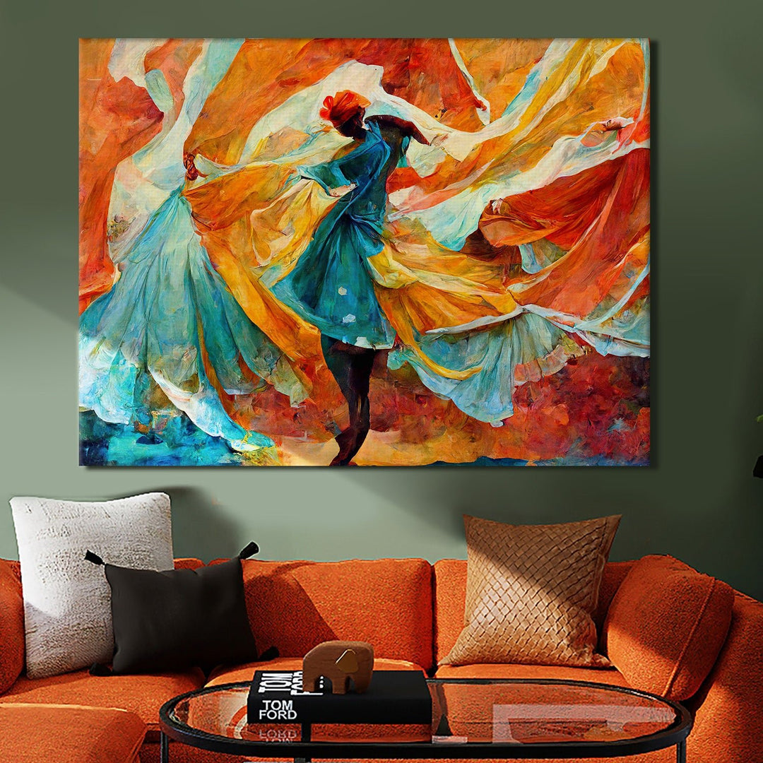 Framed Abstract Oil Pastel Style Wall Art Painting For Home and Hotels Wall Decoration (ABWA13)