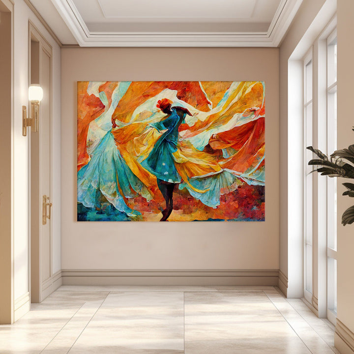 Framed Abstract Oil Pastel Style Wall Art Painting For Home and Hotels Wall Decoration (ABWA13)