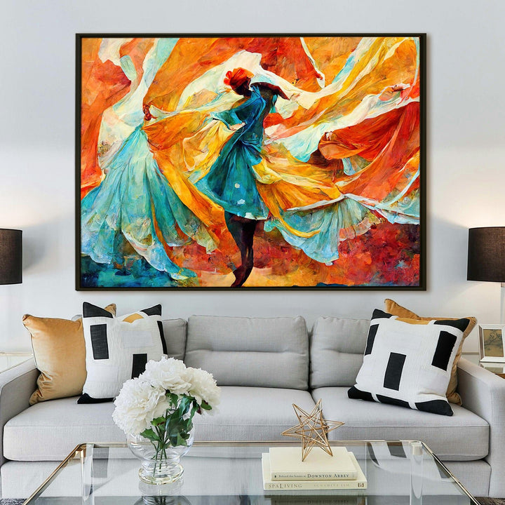 Framed Abstract Oil Pastel Style Wall Art Painting For Home and Hotels Wall Decoration (ABWA13)