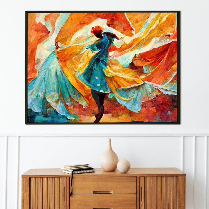 Framed Abstract Oil Pastel Style Wall Art Painting For Home and Hotels Wall Decoration (ABWA13)