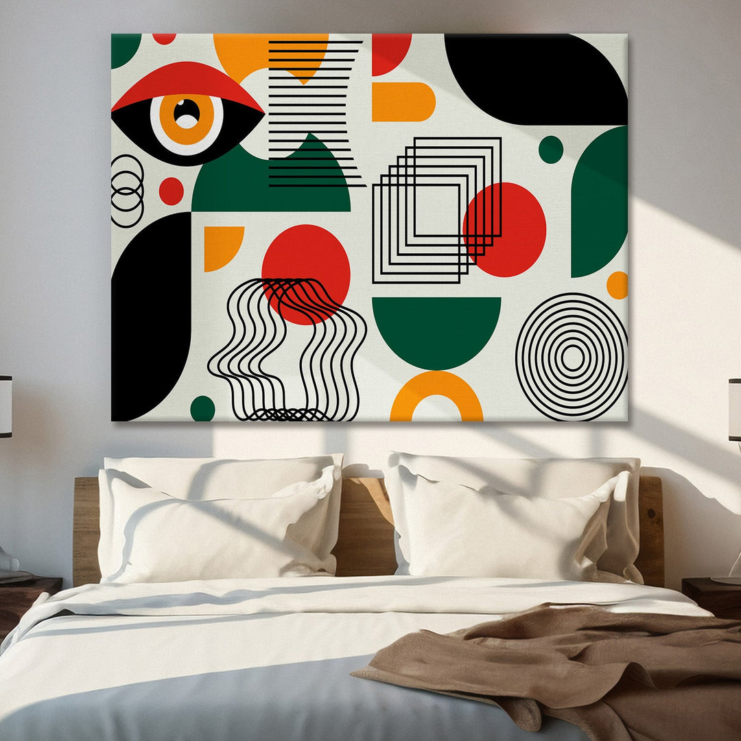 Framed Canvas Digital Abstract Modern Art Wall Painting For Home and Hotels Wall Decoration. Digital Reprint (ABWA18)