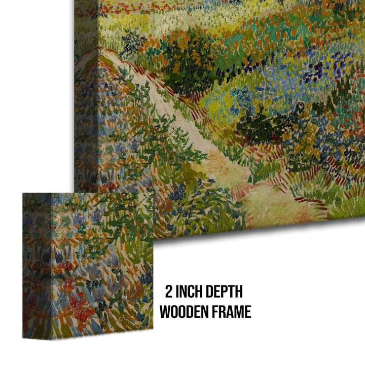 Garden At Arles By Vincent Van Gogh Art Reproduction Canvas Print Large Size Paintings Luxurious Wall Art For Home Office Décor. (VAWA018).