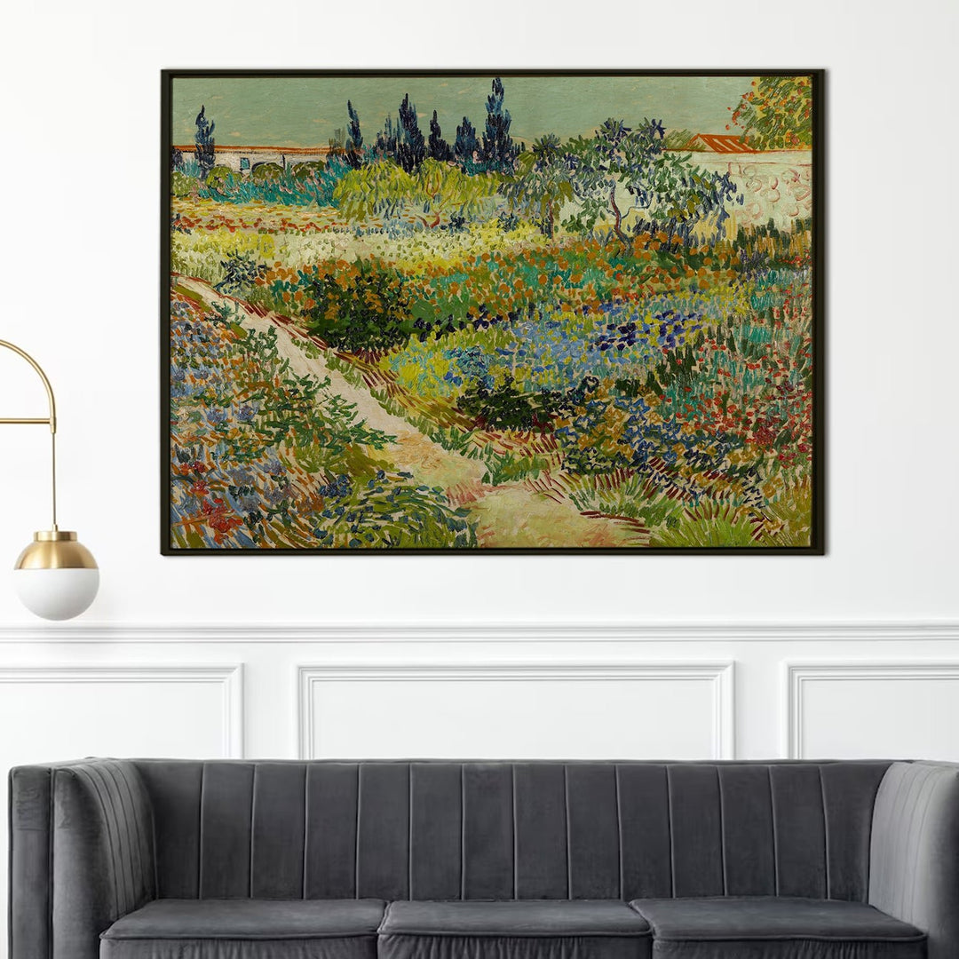 Garden At Arles By Vincent Van Gogh Art Reproduction Canvas Print Large Size Paintings Luxurious Wall Art For Home Office Décor. (VAWA018).