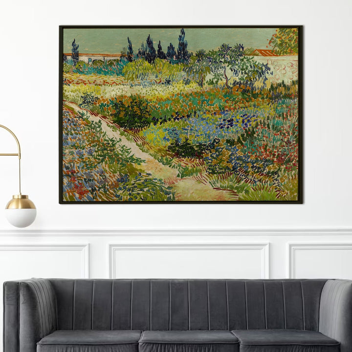 Garden At Arles By Vincent Van Gogh Art Reproduction Canvas Print Large Size Paintings Luxurious Wall Art For Home Office Décor. (VAWA018).