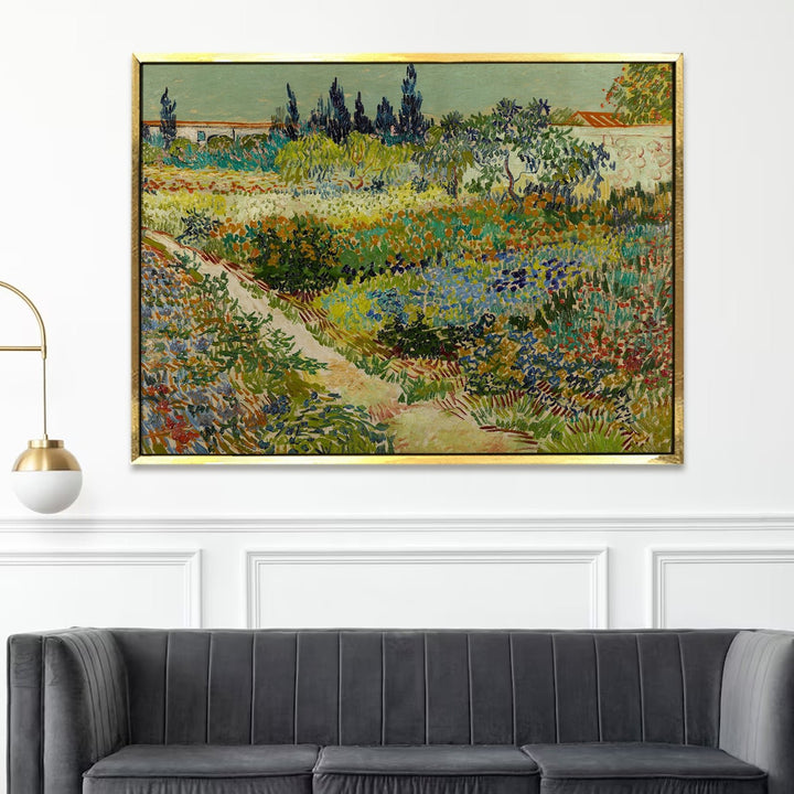 Garden At Arles By Vincent Van Gogh Art Reproduction Canvas Print Large Size Paintings Luxurious Wall Art For Home Office Décor. (VAWA018).