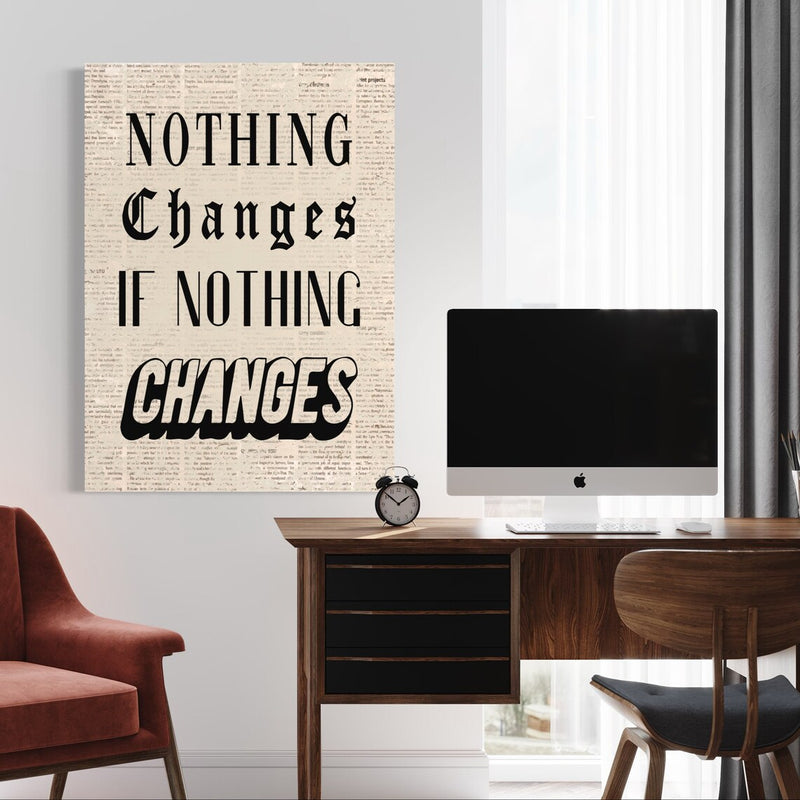 Change Motivational Poster in Framed Canvas With Inspiring Quotes in Large Size for Office and Startups.
