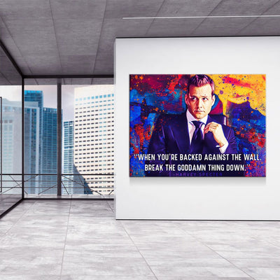 Harvey Specter Inspirational Canvas Framed Posters With Motivational Quotes in Large Size for Office and Startups.
