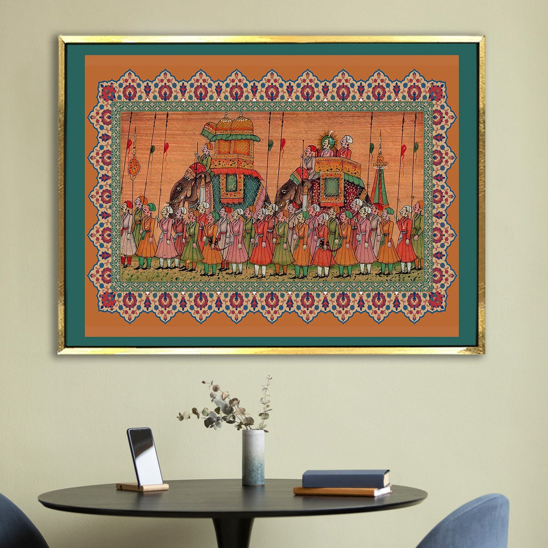 Indian Ethnic Traditional Wall Art Large Size Canvas Painting For Home and Hotels Wall Decoration. (ETHWA12)