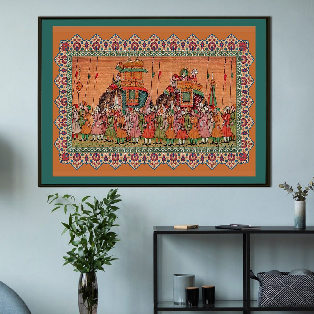 Indian Ethnic Traditional Wall Art Large Size Canvas Painting For Home and Hotels Wall Decoration. (ETHWA12)