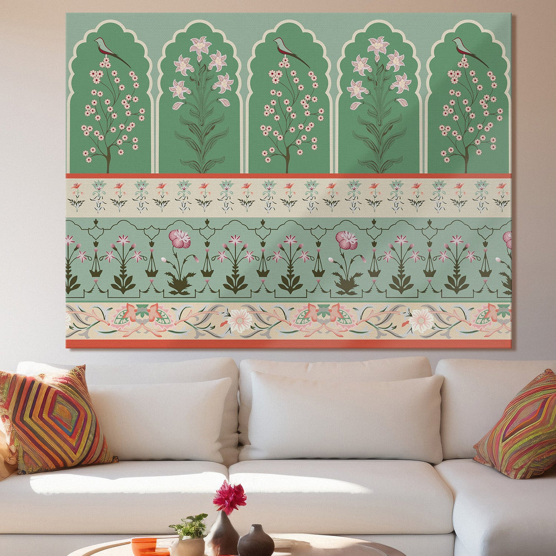 Indian Ethnic Traditional Wall Art Large Size Canvas Painting For Home and Hotels Wall Decoration. (ETHWA13)