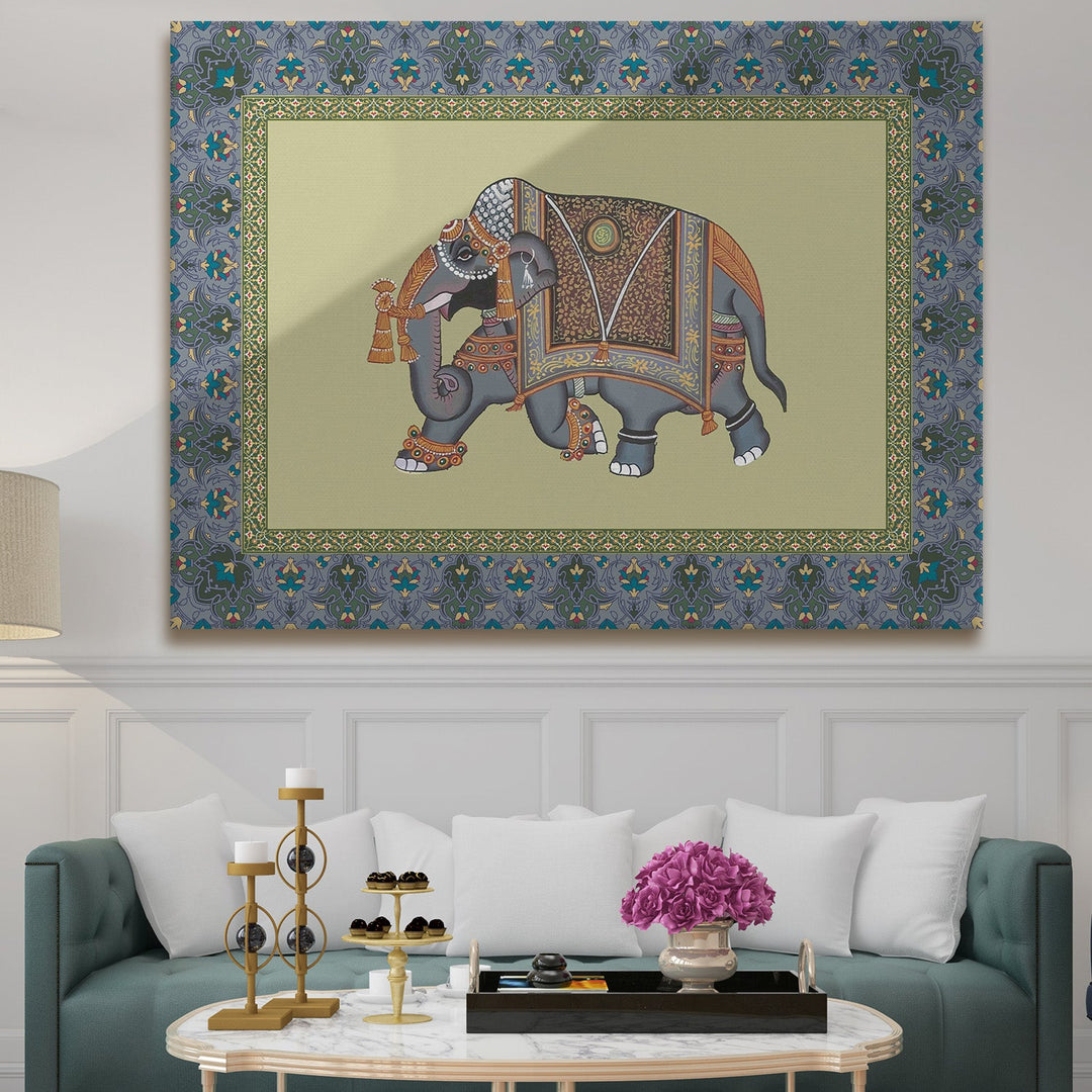 Indian Ethnic Traditional Wall Art Large Size Canvas Painting For Home and Hotels Wall Decoration. (ETHWA15)