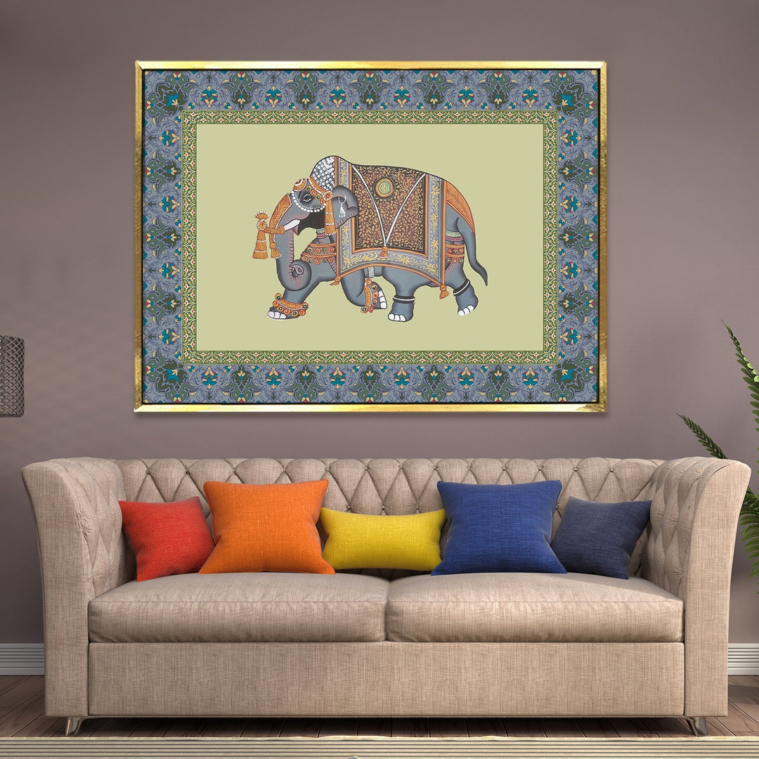 Indian Ethnic Traditional Wall Art Large Size Canvas Painting For Home and Hotels Wall Decoration. (ETHWA15)