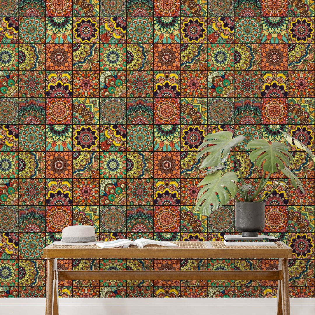 Intricate Boho Wallpaper for living room Decoration.