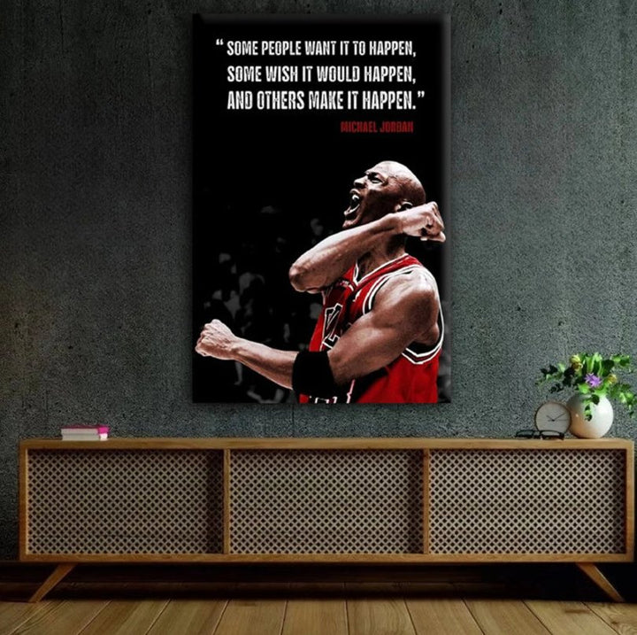 Jordan Inspirational Canvas Framed Posters With Motivational Quotes in Large Size for Office and Startups.