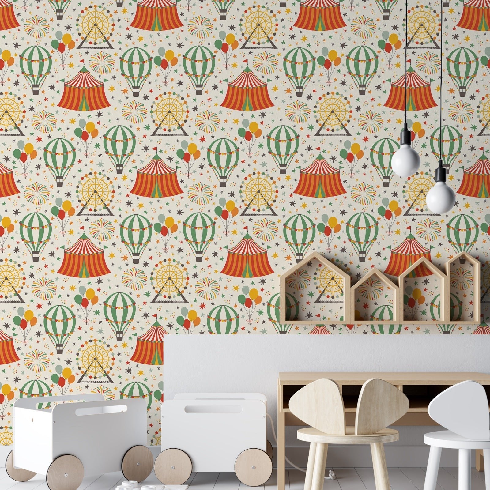 Kids Circus Wallpaper For Kids Rooms Wall Decoration