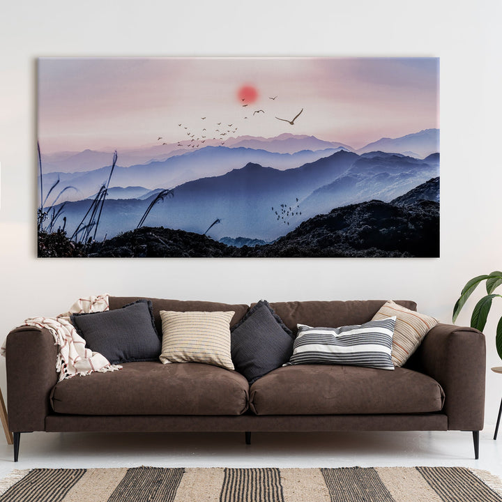 Landscapes Abstract Modern Art Large Canvas Paintings. Framed Digital Reprints of Famous and Vibrant Artwork (LDWA02)