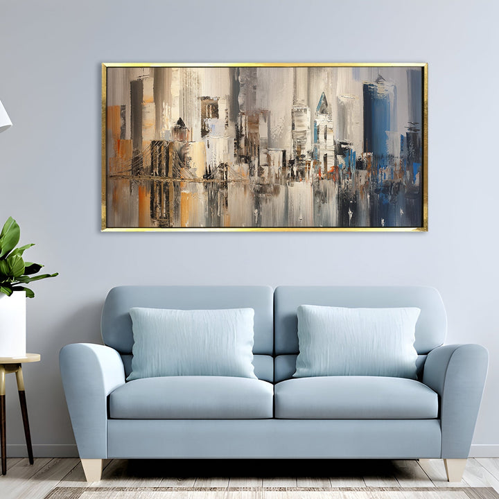 Landscapes Abstract Modern Art Large Canvas Paintings. Framed Digital Reprints of Famous and Vibrant Artwork (LDWA05)