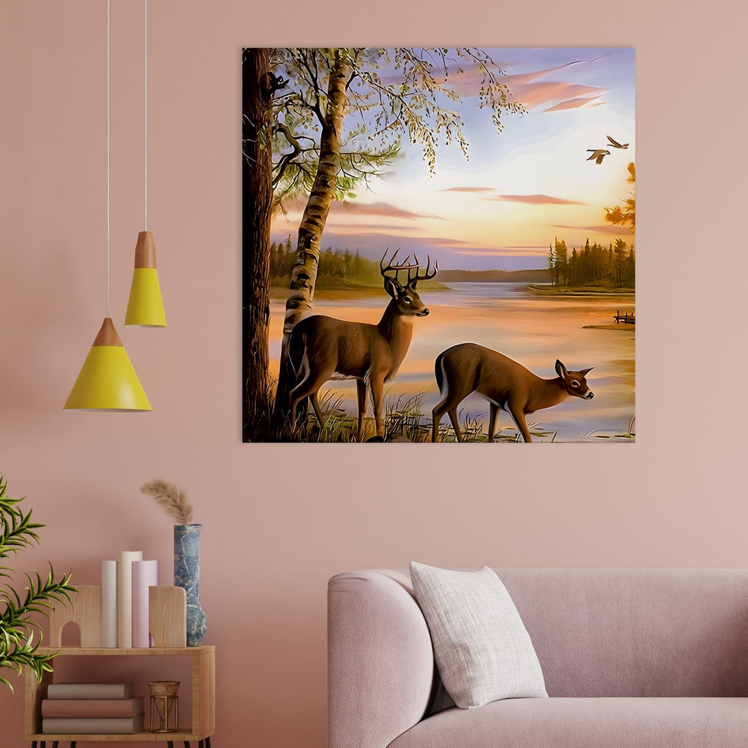 Large Nature Canvas Wall Art Painting for Living Room, Home, and Office.