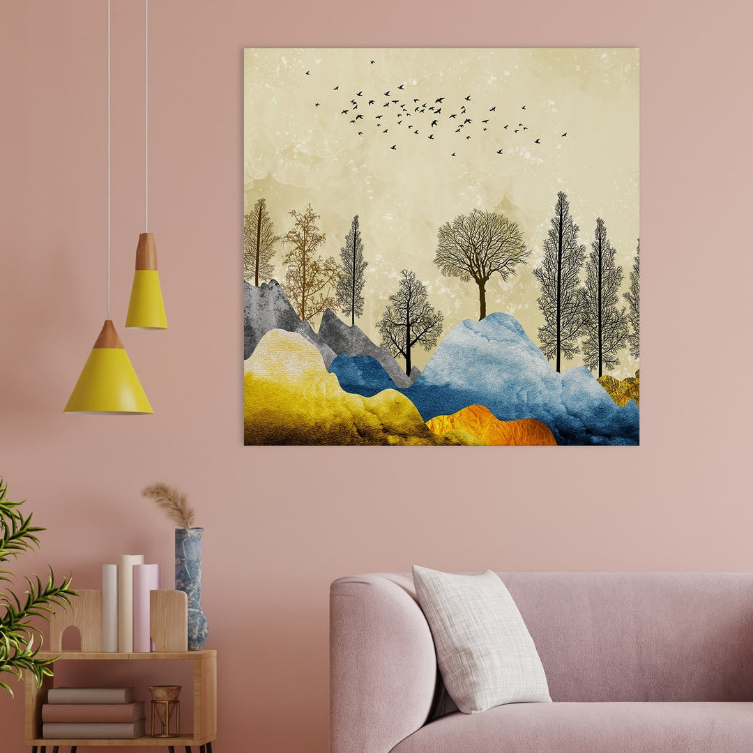 Large Nature Canvas Wall Art Painting for Living Room, Home, and Office.