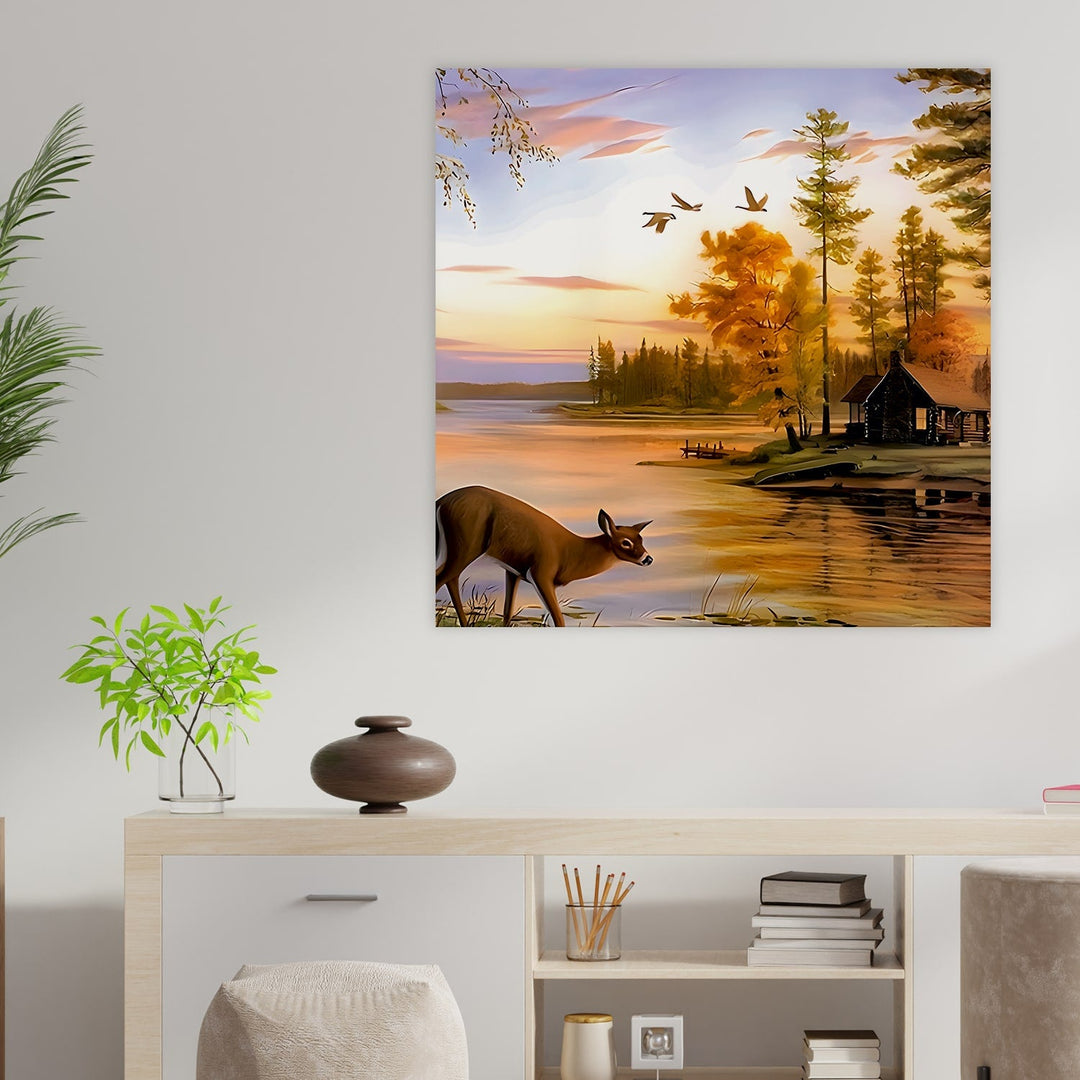 Large Nature Canvas Wall Art Painting for Living Room, Home, and Office.