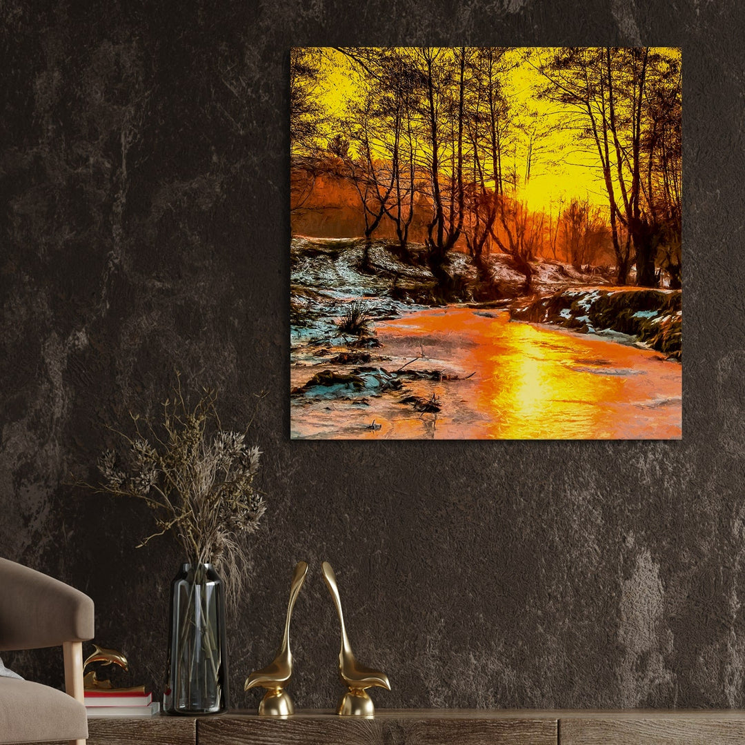 Large Nature Canvas Wall Art Painting for Living Room, Home, and Office.