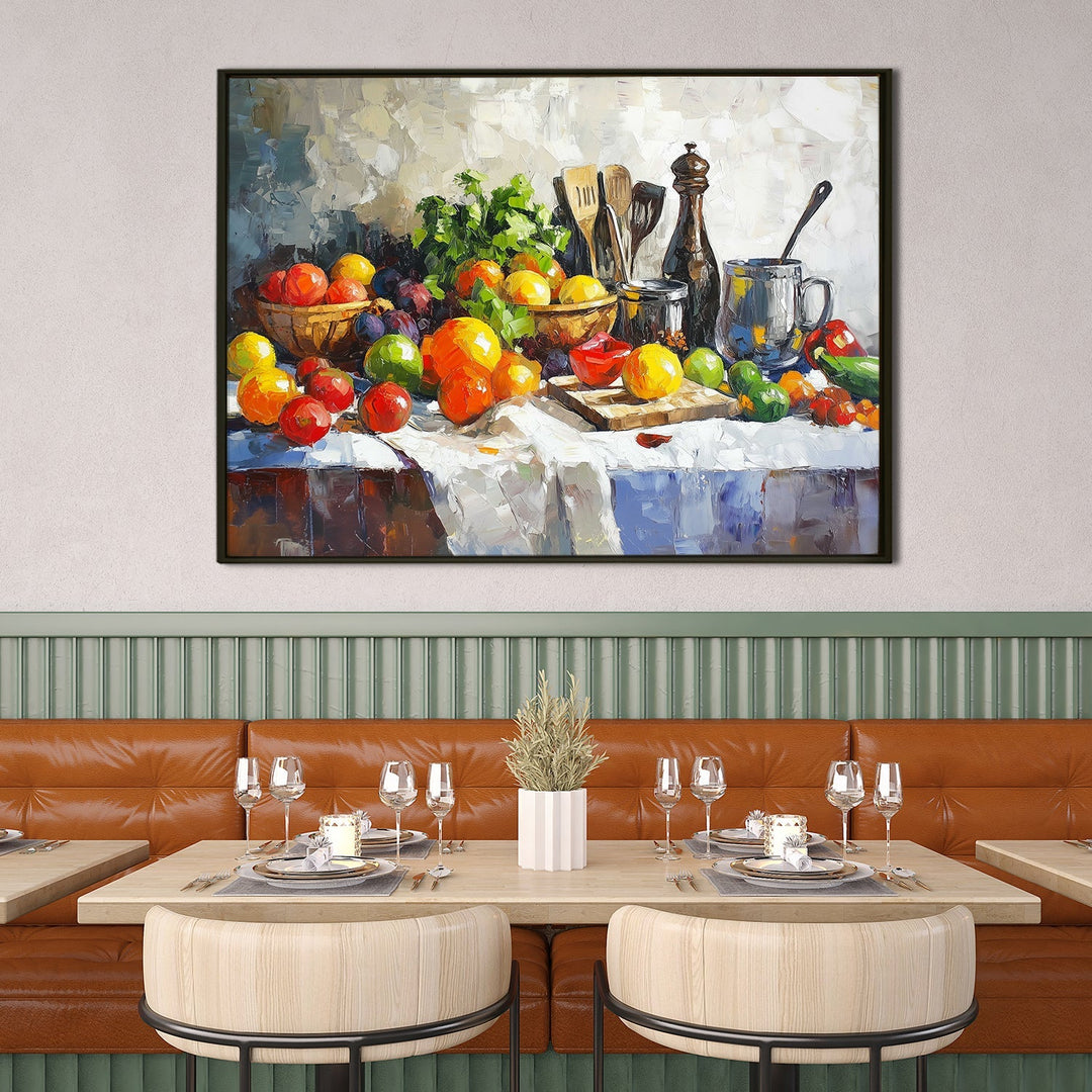 Large Premium Framed Canvas for kitchen, dining area, cafe, restaurant, or hotel (KTCWA002)