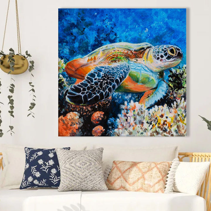 Large Wildlife Canvas Wall Art Painting for Living Room, Home, and Office.