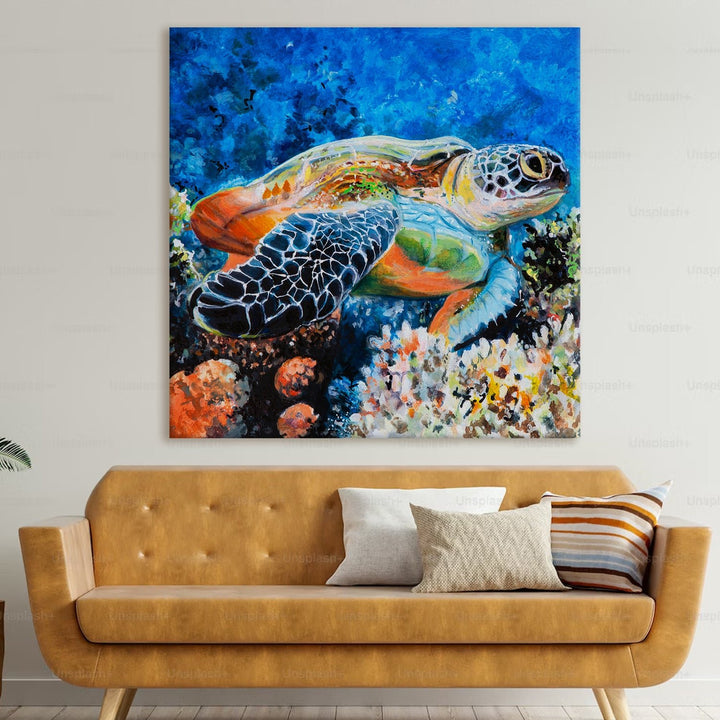 Large Wildlife Canvas Wall Art Painting for Living Room, Home, and Office.