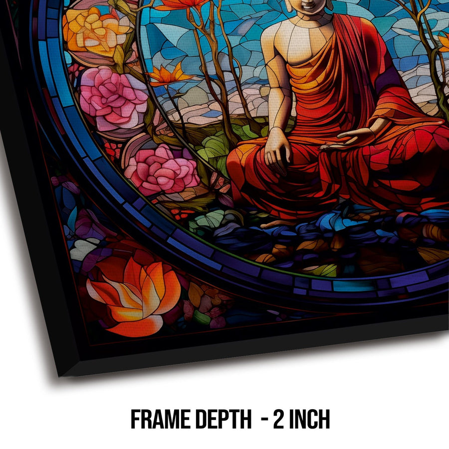 Lord Buddha Vastu 5 Panel Wall Art - Serenity and Enlightenment – Paper ...