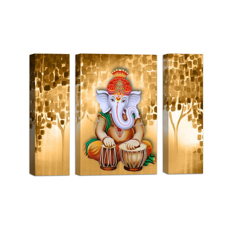 Lord Ganesha Canvas Painting Framed For Home and office Wall decoration