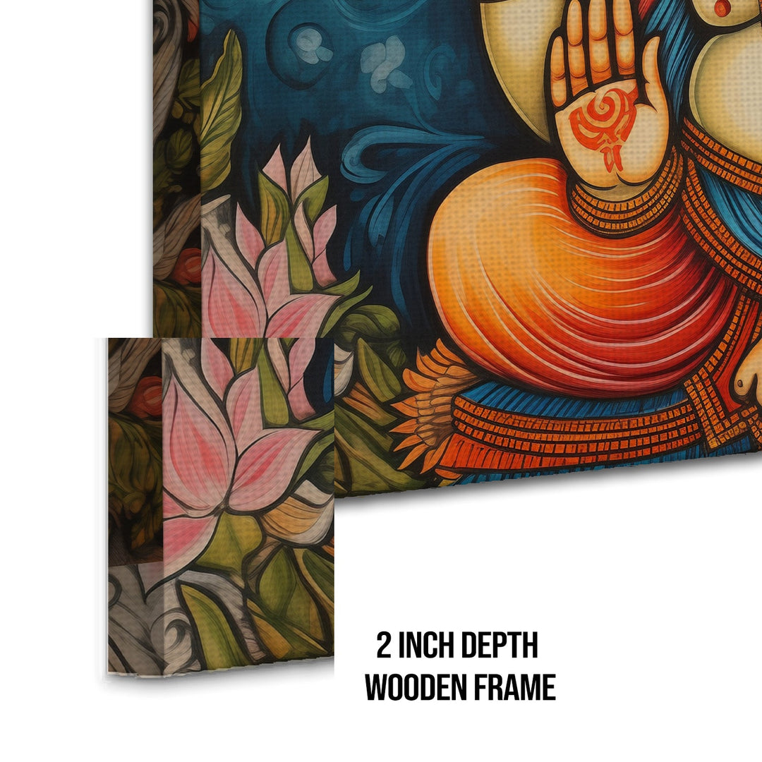 Lord Ganesha Canvas Painting Framed For Home and office Wall decoration