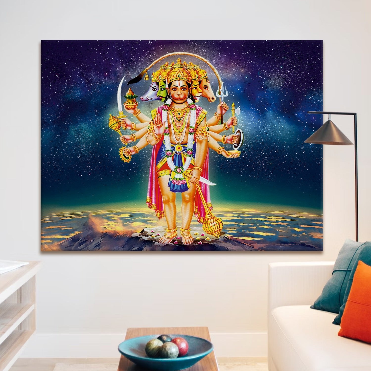 Hanuman ji Bajrang Bali Wall Art Canvas Paintings | Divine Love and ...