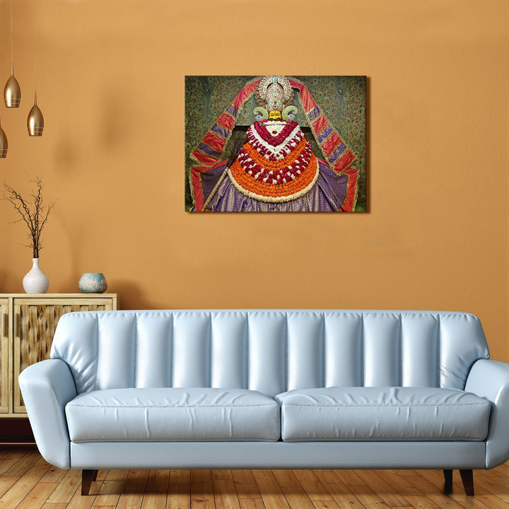 Lord Khatu Shyam ji Canvas Painting frame for home and office (24in x 18inch).