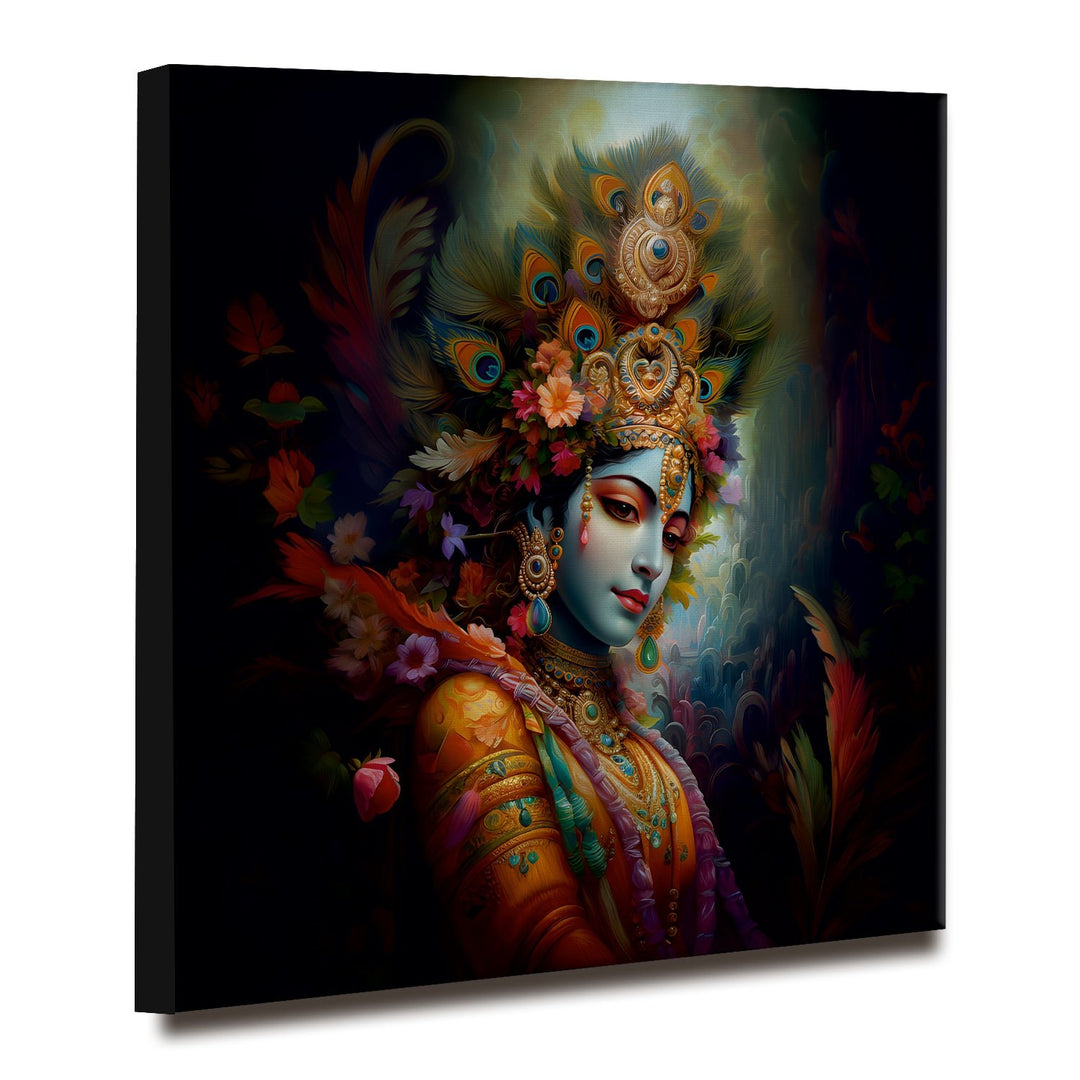 Lord Krishna Wall Art Canvas Paintings for Home and Office Wall Decoration