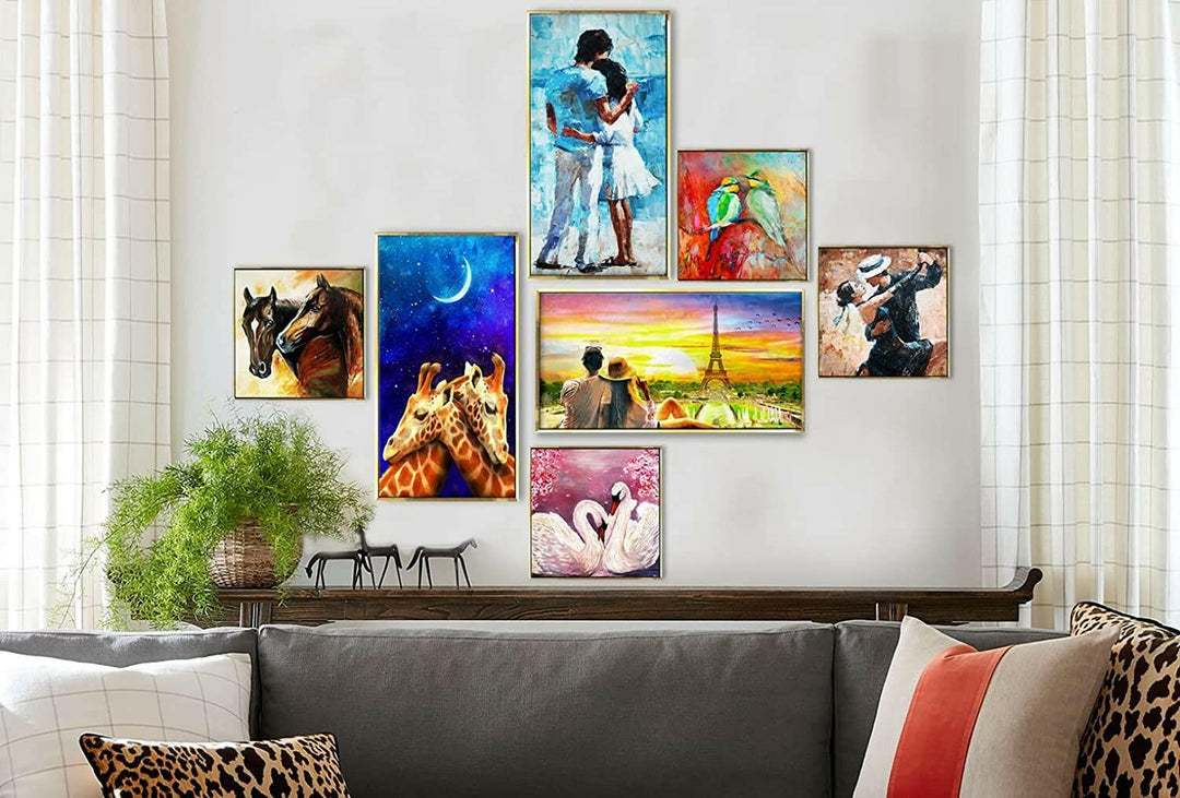 Love Canvas Floating Frame Collage Painting For Bedroom Wall Decoration