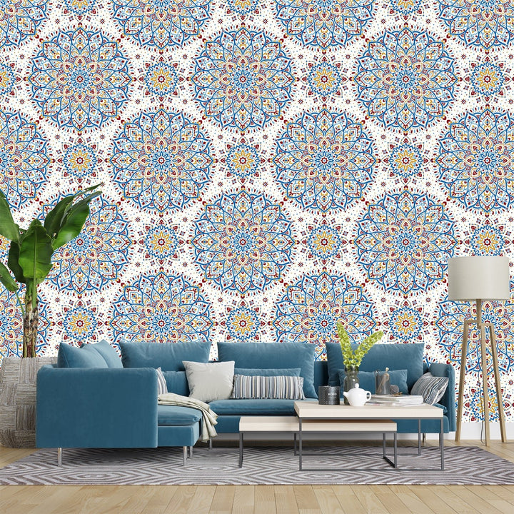 Luxury Mandala Pattern Wallpaper For Living Rooms Decoration