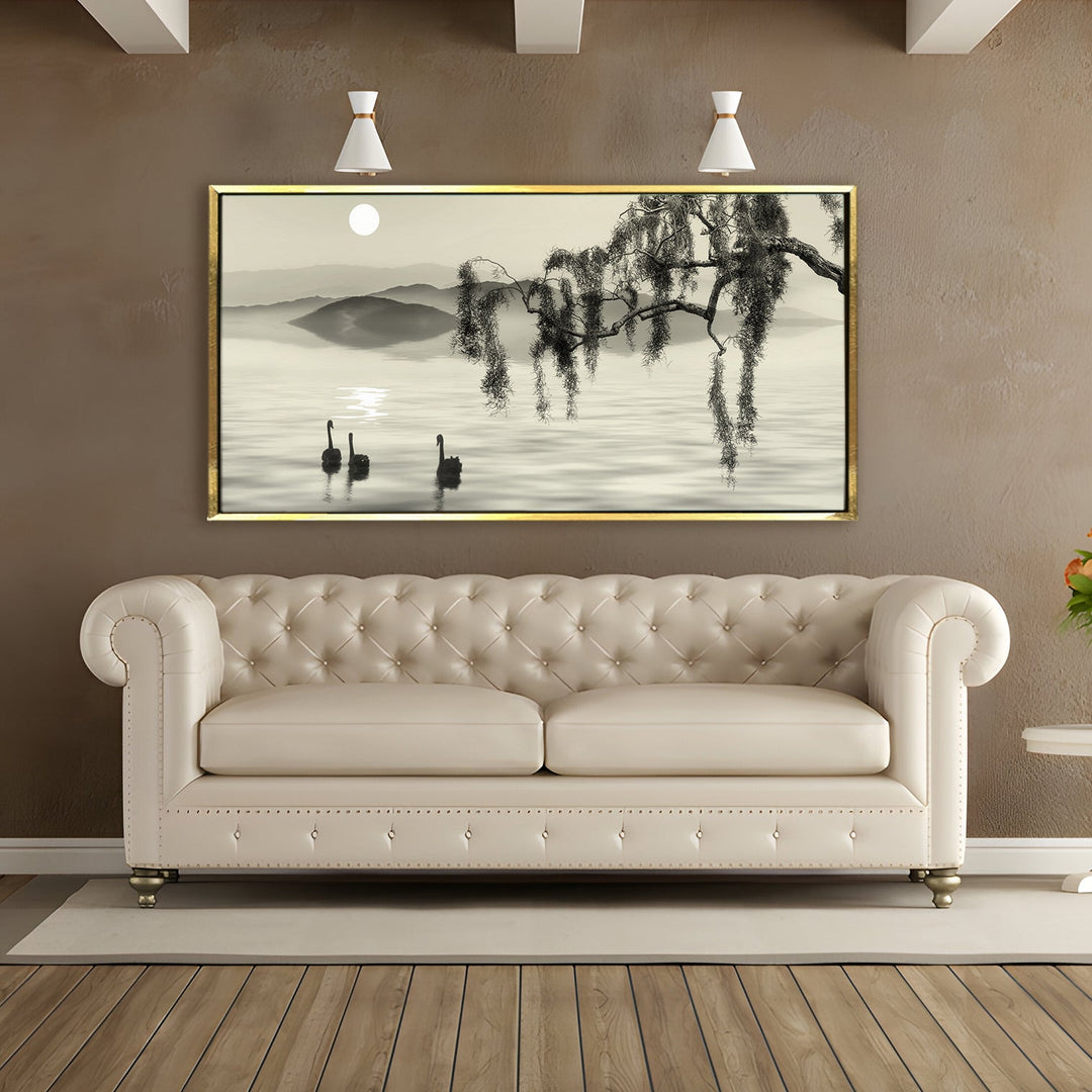 Mesmerising Landscapes Art Large Canvas Paintings. Framed Digital Reprints of Famous and Vibrant Artwork (LDWA07)