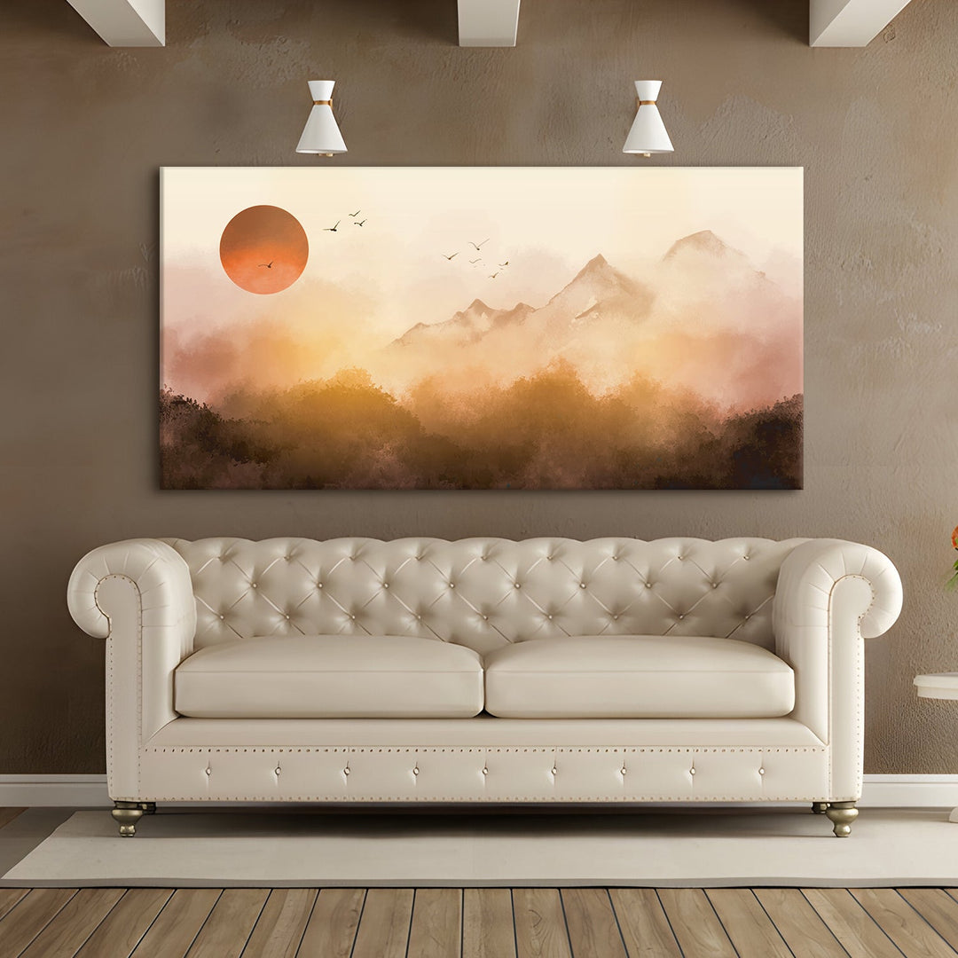 Mesmerising Landscapes Art Large Canvas Paintings. Framed Digital Reprints of Famous and Vibrant Artwork (LDWA12)