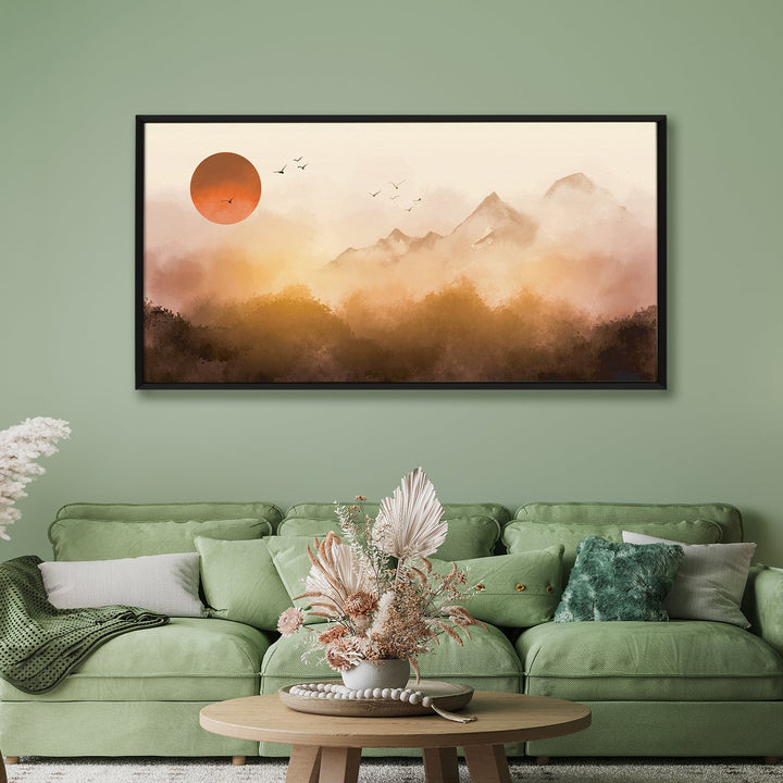 Mesmerising Landscapes Art Large Canvas Paintings. Framed Digital Reprints of Famous and Vibrant Artwork (LDWA12)