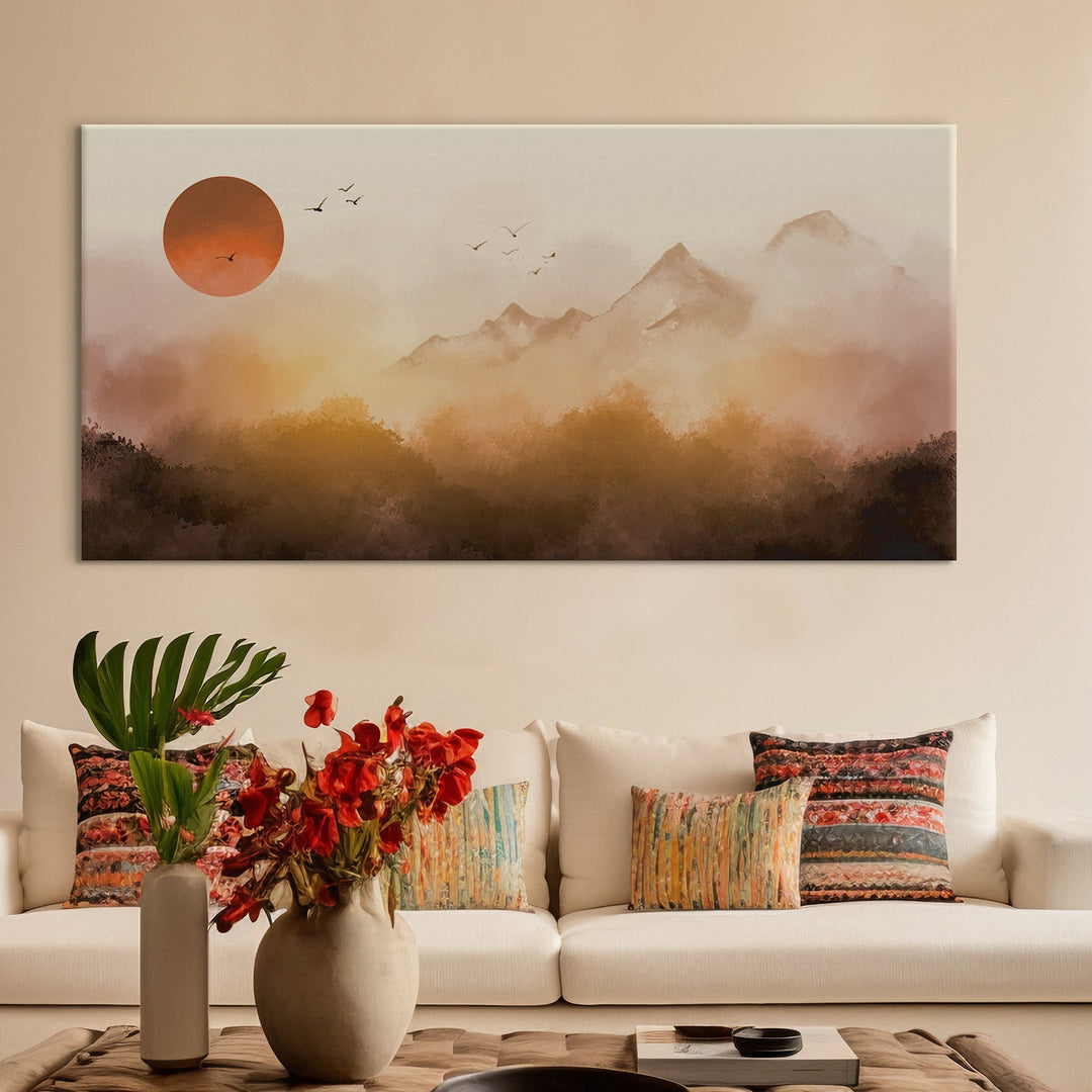 Mesmerising Landscapes Art Large Canvas Paintings. Framed Digital Reprints of Famous and Vibrant Artwork (LDWA12)