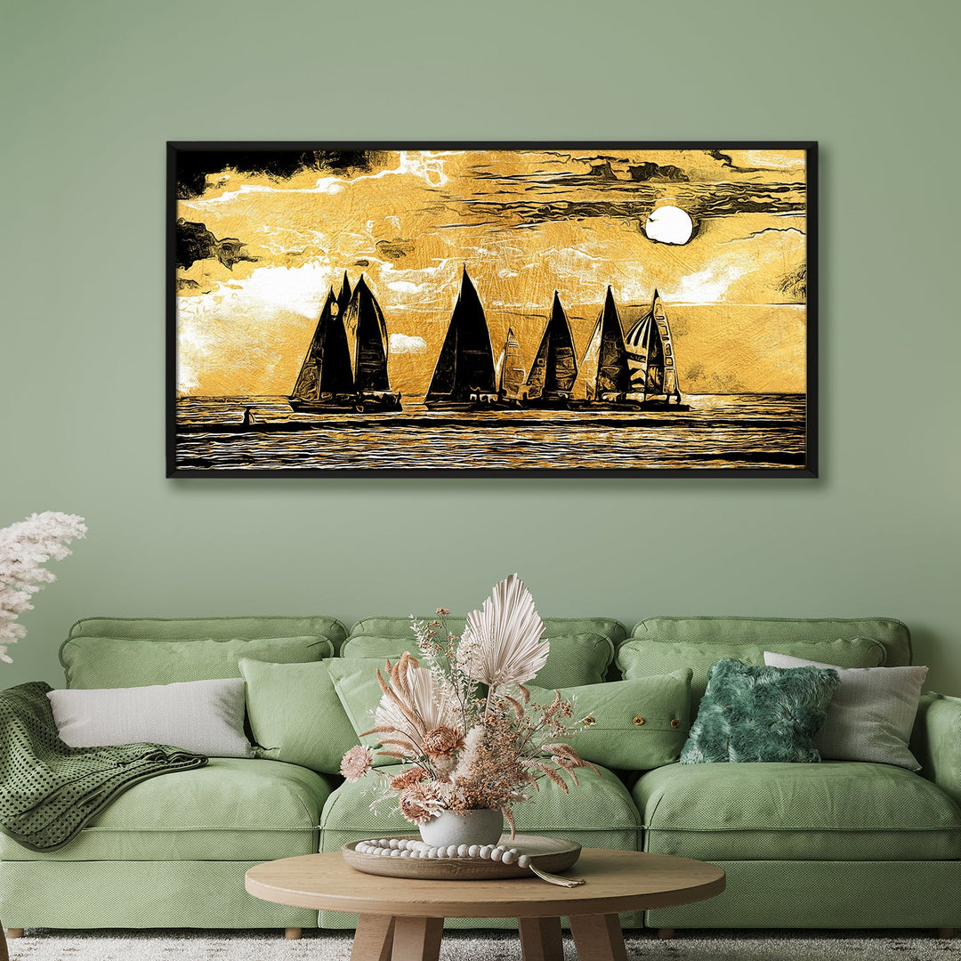 Mesmerising Landscapes Art Large Canvas Paintings. Framed Digital Reprints of Famous and Vibrant Artwork (LDWA13)