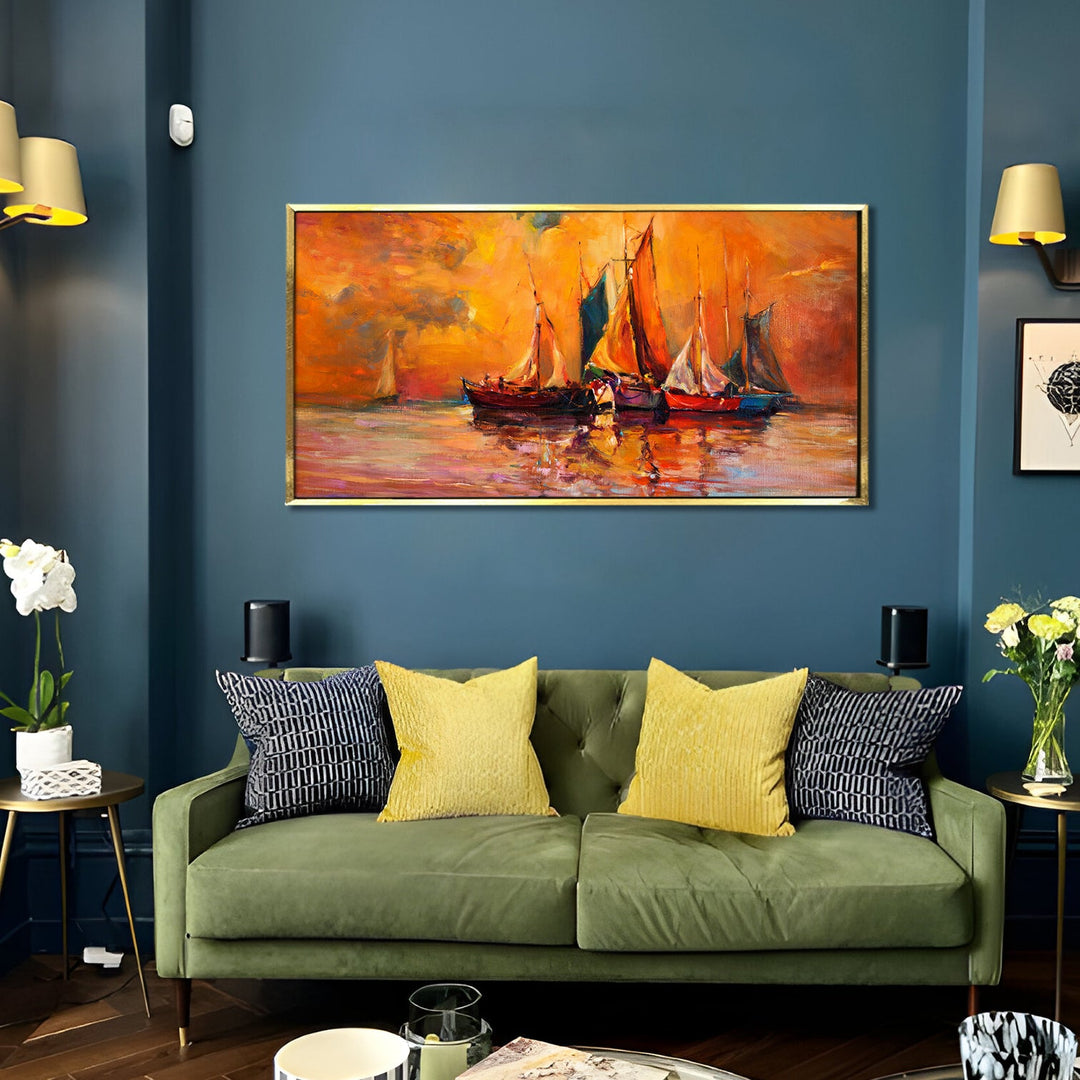 Mesmerising Landscapes Art Large Canvas Paintings. Framed Digital Reprints of Famous and Vibrant Artwork (LDWA14)