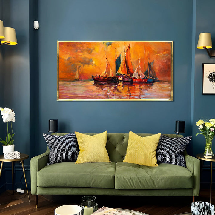 Mesmerising Landscapes Art Large Canvas Paintings. Framed Digital Reprints of Famous and Vibrant Artwork (LDWA14)