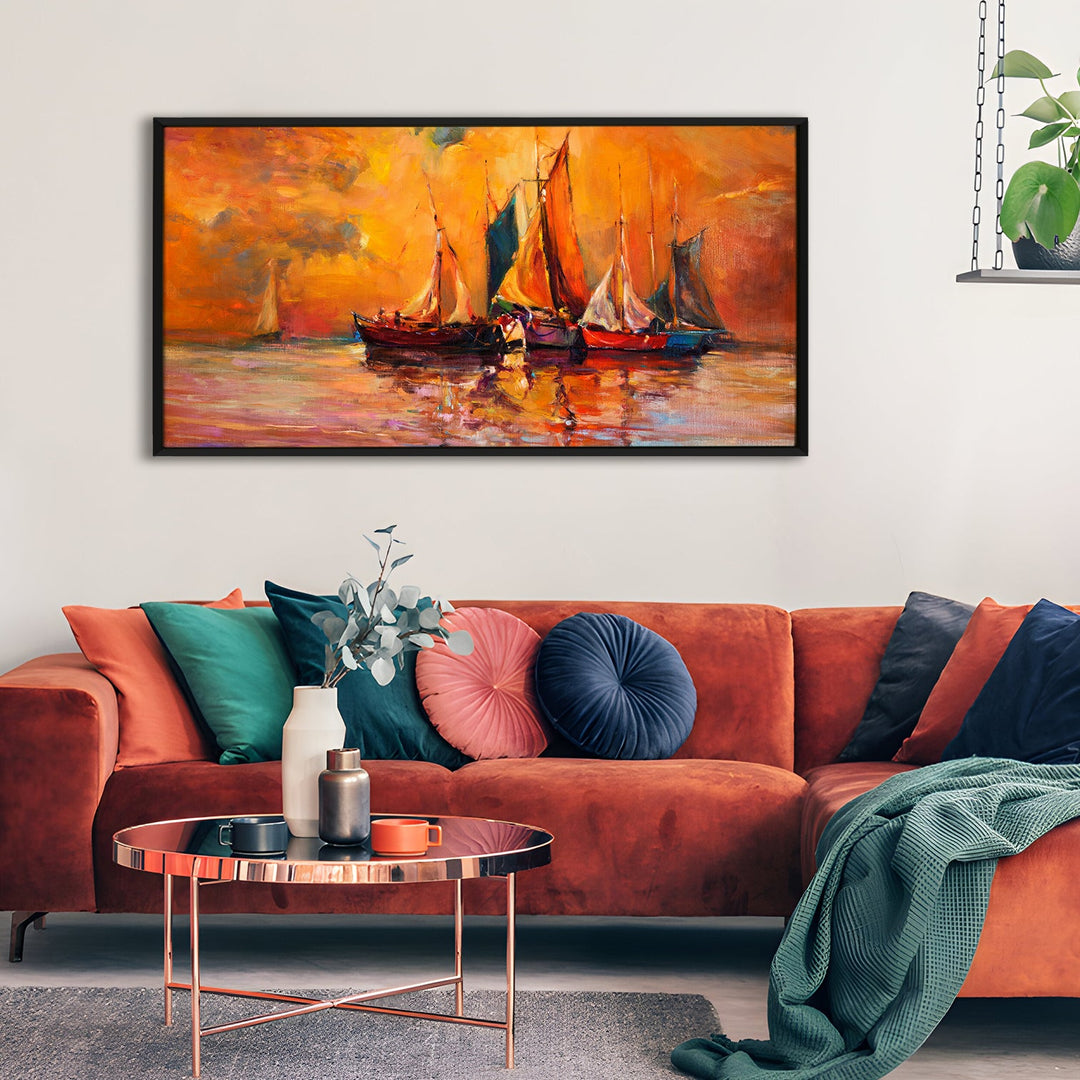 Mesmerising Landscapes Art Large Canvas Paintings. Framed Digital Reprints of Famous and Vibrant Artwork (LDWA14)