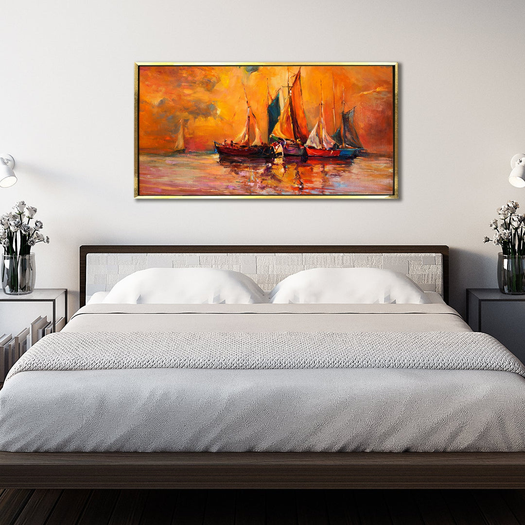 Mesmerising Landscapes Art Large Canvas Paintings. Framed Digital Reprints of Famous and Vibrant Artwork (LDWA14)