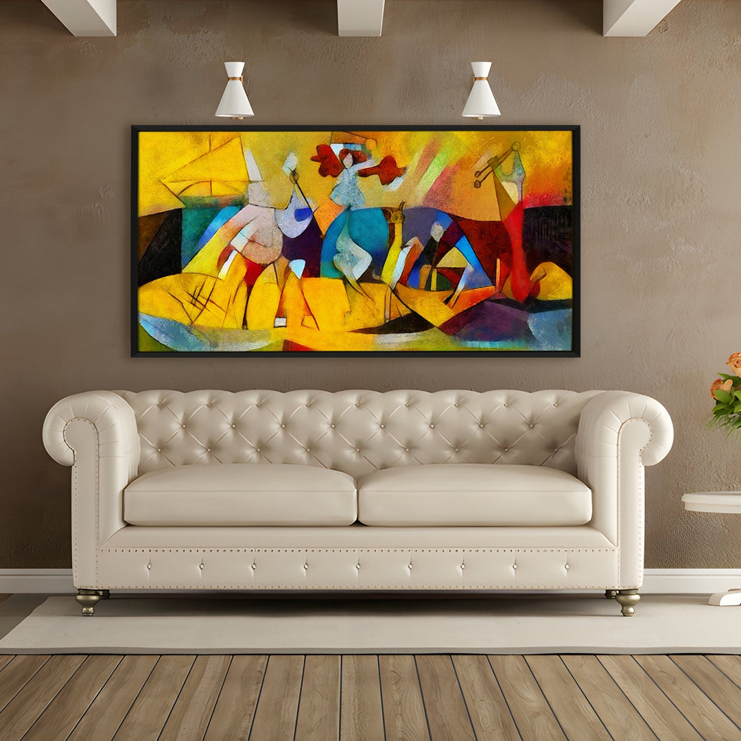 Modern Art Large Canvas Paintings. Framed Digital Reprints of Famous and Vibrant Artwork