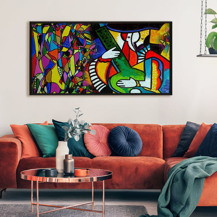 Modern Art Large Canvas Paintings. Framed Digital Reprints of Famous and Vibrant Artwork (MAWA02)